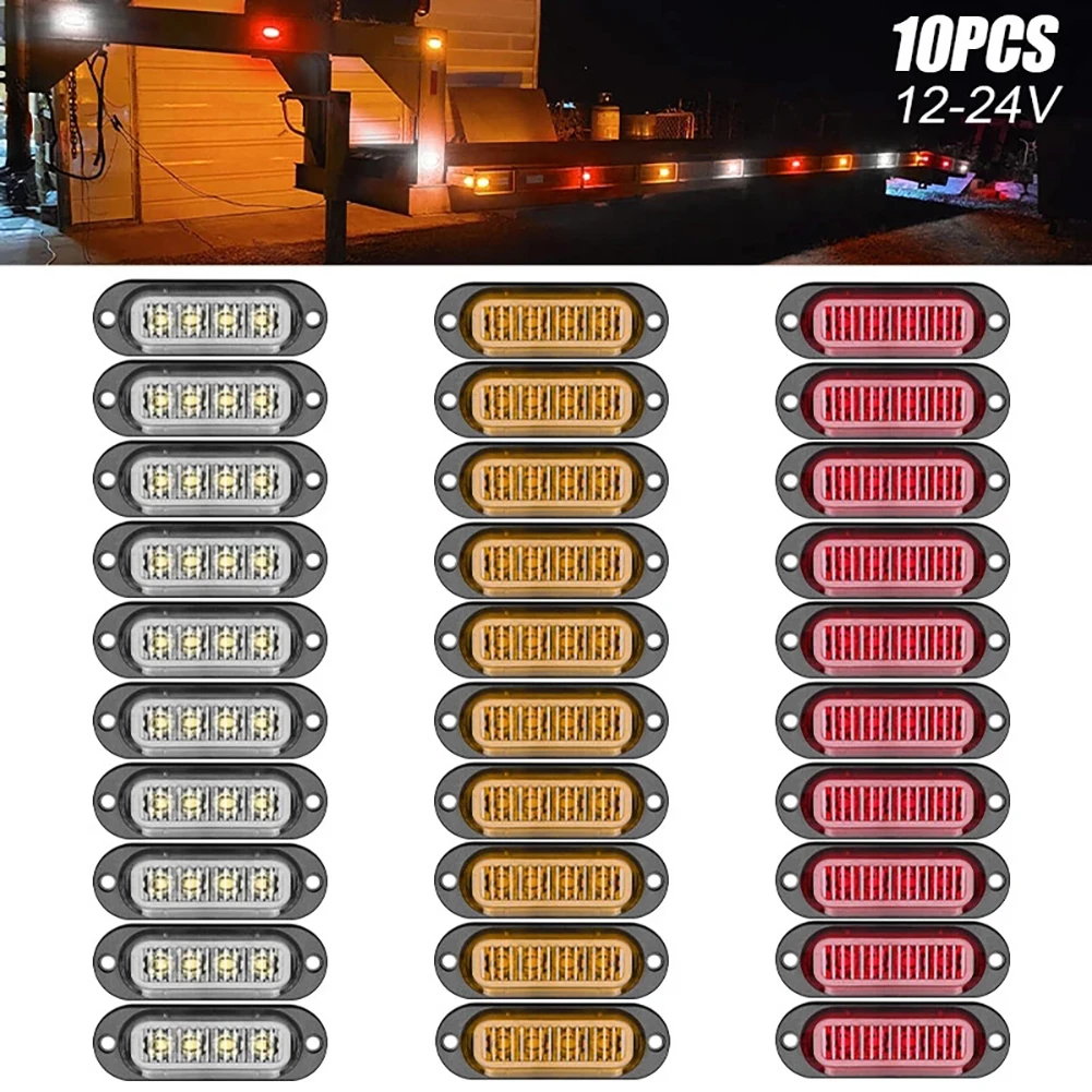 10Pcs Truck Car Trailer Side Marker Indicators light Car Signal Brake Rear Warning Tail Light LED 12V 24V Warning Lamp For Cars
10Pcs Truck Car Trailer Side Marker Indicators light Car Signal Brake Rear Warning Tail Light LED 12V 24V Warning Lamp For Cars