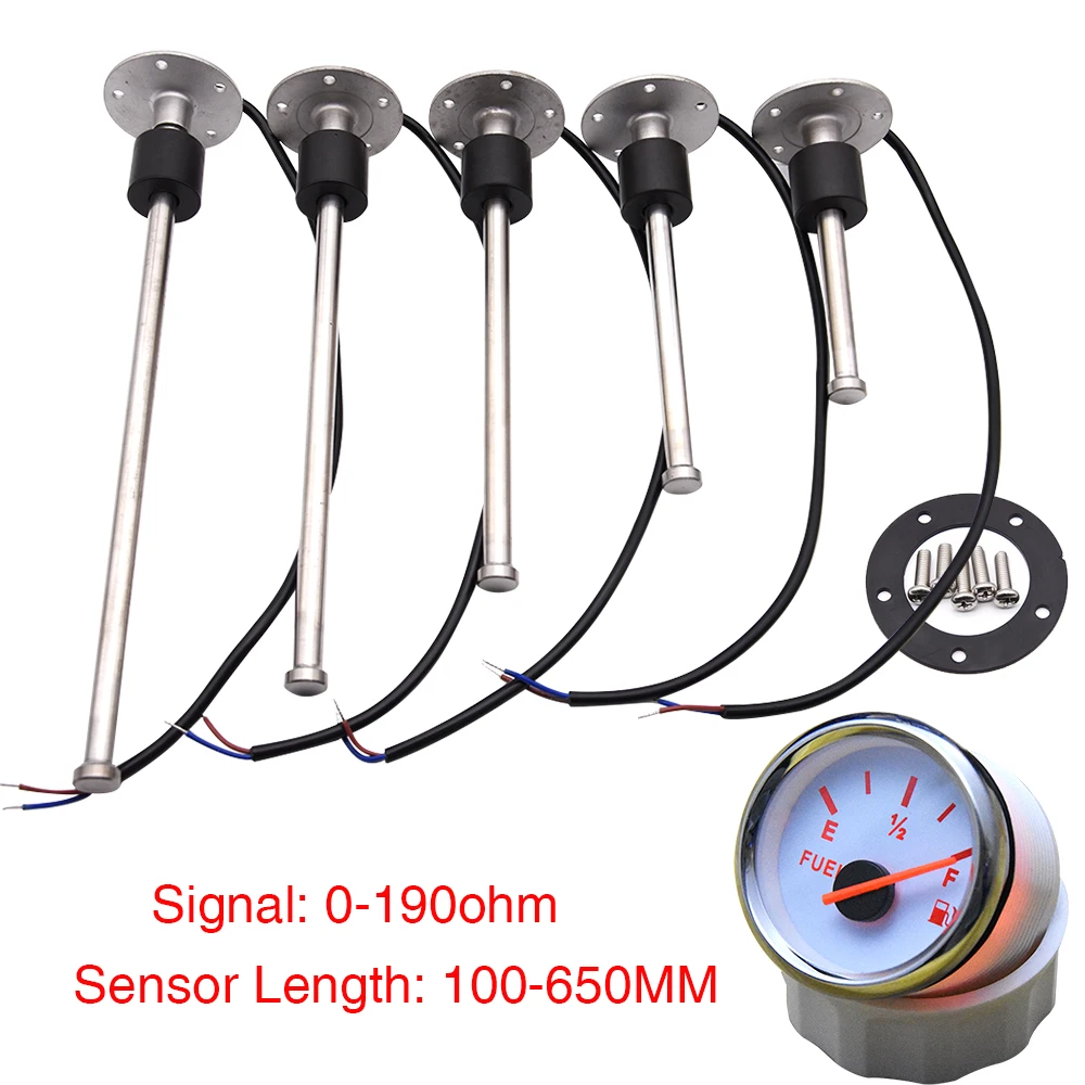 52MM Gauge Fuel Level Gauge 0-190Ohm Oil Tank Level Indicator Meter with Water Fuel Level Sensor 100MM 200MM 250MM 400MM
52MM Gauge Fuel Level Gauge 0-190Ohm Oil Tank Level Indicator Meter with Water Fuel Level Sensor 100MM 200MM 250MM 400MM