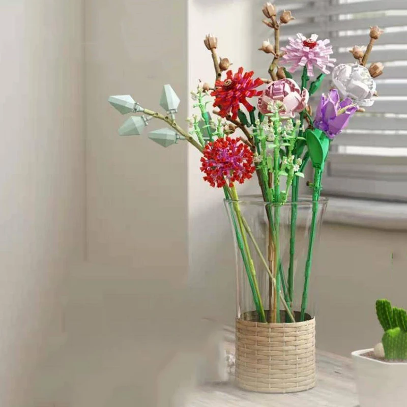 New Diy Bunch Of Flowers Cotton Creative Home Furnishings Building Blocks Bricks Toys For Kids Girl Friends Gifts 
New Diy Bunch Of Flowers Cotton Creative Home Furnishings Building Blocks Bricks Toys For Kids Girl Friends Gifts