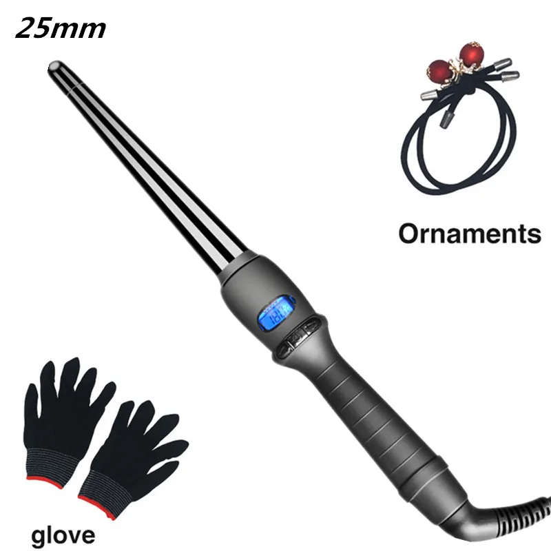 LCD curlers conical curling iron single tube ceramic glaze pear flower cone electric hair curly hair
LCD curlers conical curling iron single tube ceramic glaze pear flower cone electric hair curly hair