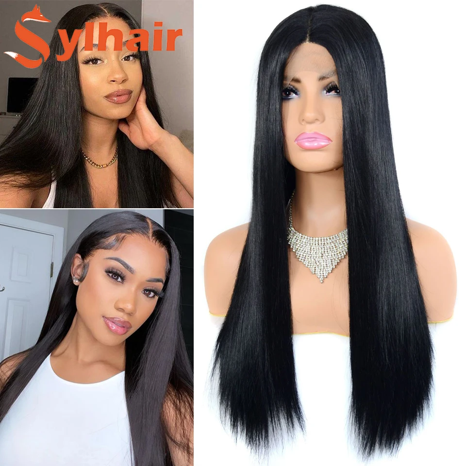 Sylhair Lace Front Synthetic Cosplay Wig Long Straight Middle Part Hair Black Heat Resistant Fiber Long Hair Wigs For Women
Sylhair Lace Front Synthetic Cosplay Wig Long Straight Middle Part Hair Black Heat Resistant Fiber Long Hair Wigs For Women