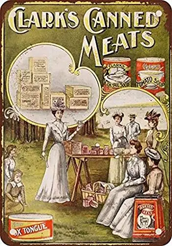 8 x 12 Metal Tin Sign 1900 Clark's Canned Meats Vintage Look Reproduction Retro Decor
8 x 12 Metal Tin Sign 1900 Clark's Canned Meats Vintage Look Reproduction Retro Decor