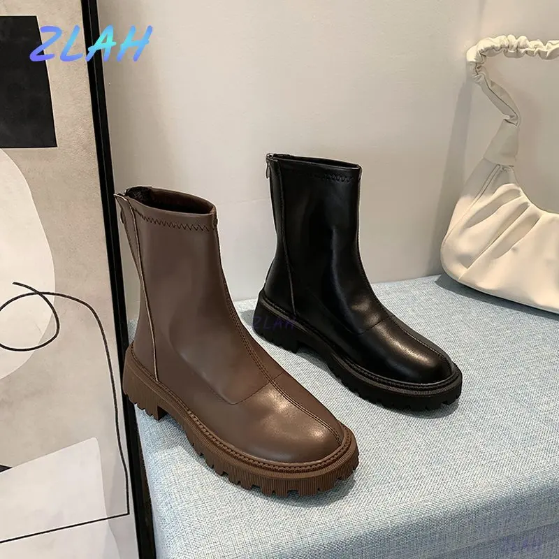 New Women's Short Boots Zlah Fashion Ladies Ankle Boots Round Toe Boots Ladies Martin Boots Women's Boots
New Women's Short Boots Zlah Fashion Ladies Ankle Boots Round Toe Boots Ladies Martin Boots Women's Boots