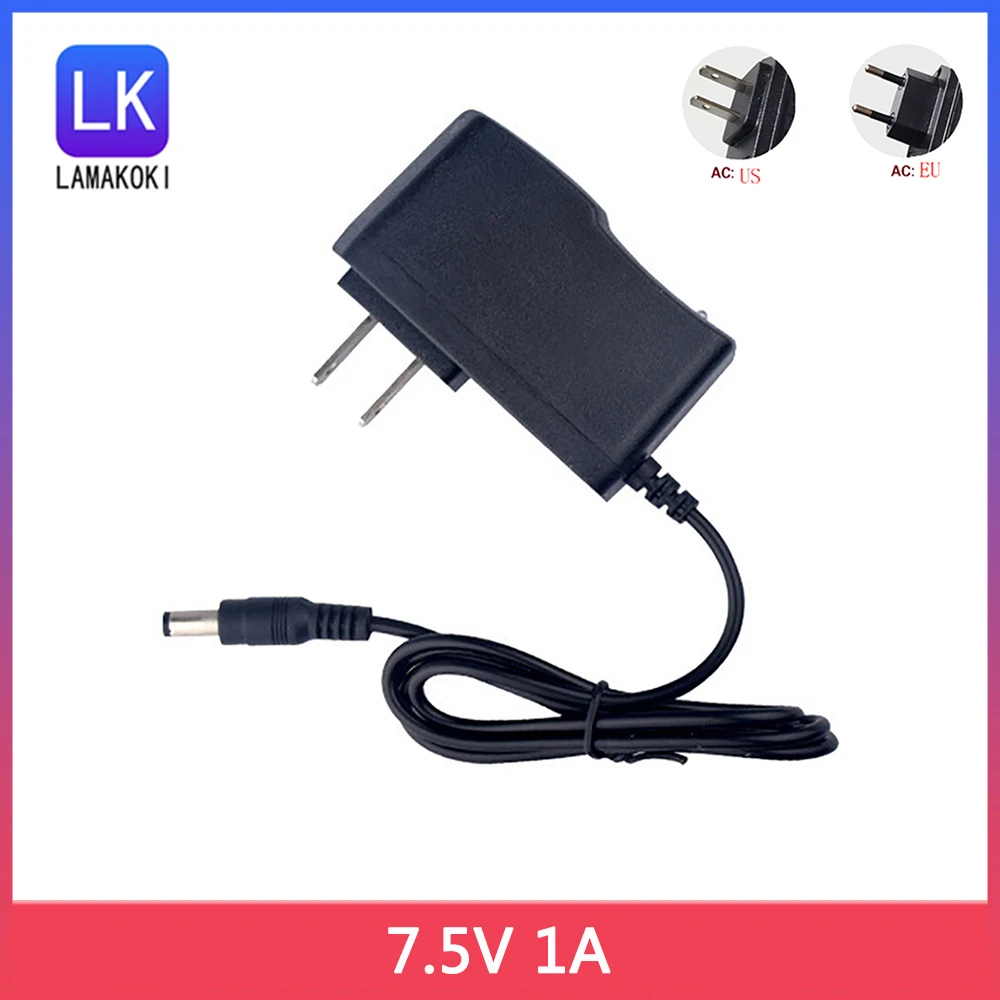 

AC 100-240V to DC 7.5V 1A 1000ma universal power supply adapter charger DC Plug 90 Degrees 7.5 v Volt 1a for LED strip light