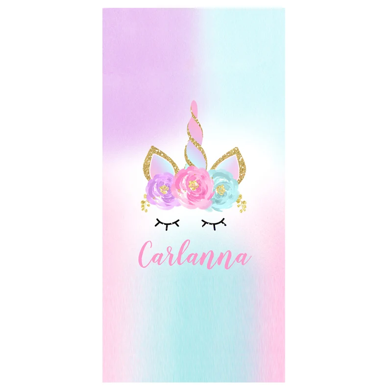 Trendy Unicorn Party Personalised Towel Watercolor Glitter Unicorn Eye Lash Beach Travel Shower Towels Floral Unicorn Christmas
Trendy Unicorn Party Personalised Towel Watercolor Glitter Unicorn Eye Lash Beach Travel Shower Towels Floral Unicorn Christmas