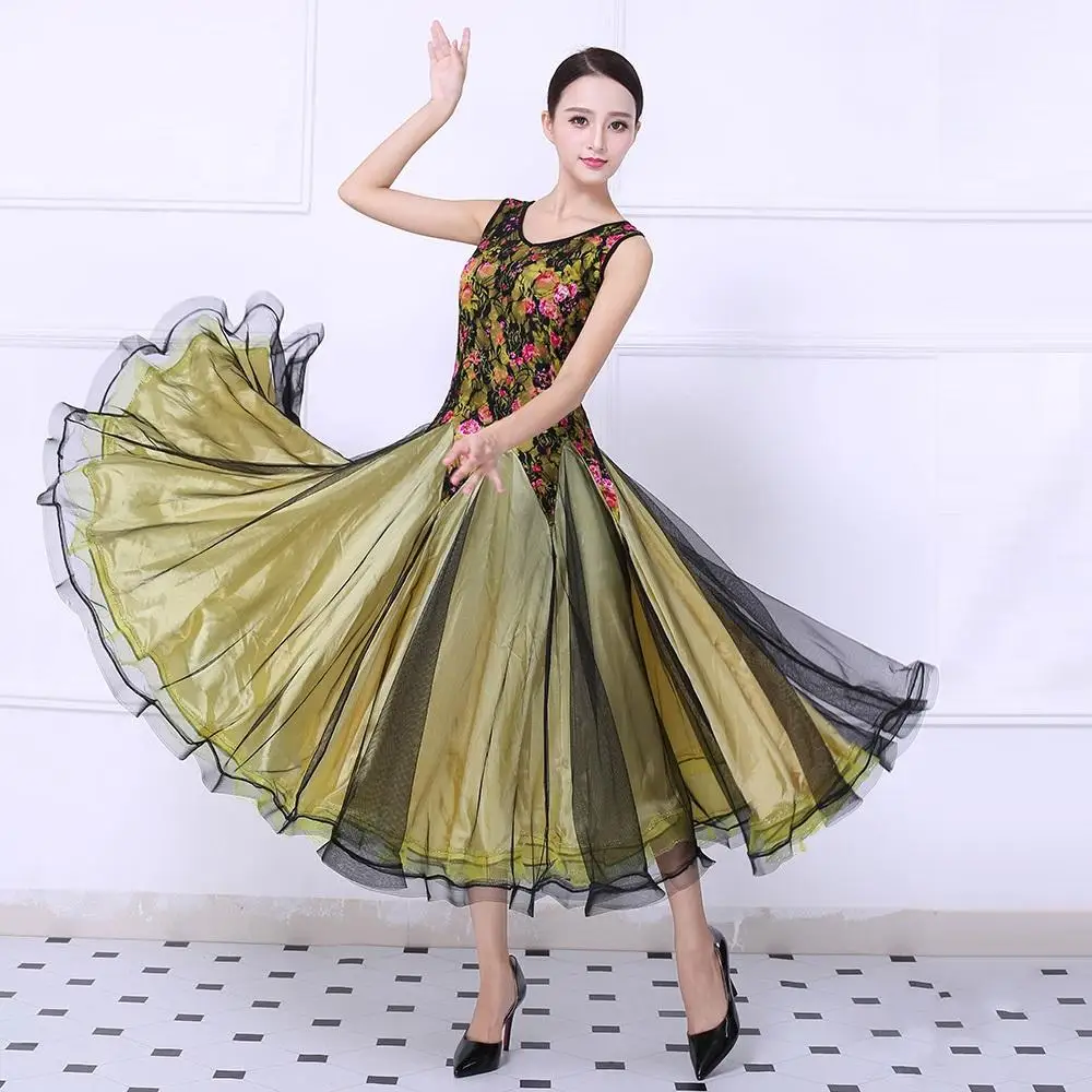 Women Ballroom Dance Dress Sleeveless Lace Standard Ballroom Waltz Dress Dance Costume
Women Ballroom Dance Dress Sleeveless Lace Standard Ballroom Waltz Dress Dance Costume