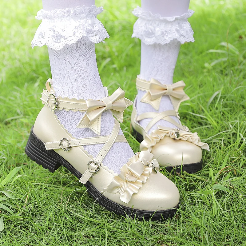 Japanese Mori Women's Lolita Shoes Women's Retro Flat Bowknot Princess Kawaii Girl Women Shoes Vintage Sweet cos loli cute girl
Japanese Mori Women's Lolita Shoes Women's Retro Flat Bowknot Princess Kawaii Girl Women Shoes Vintage Sweet cos loli cute girl
