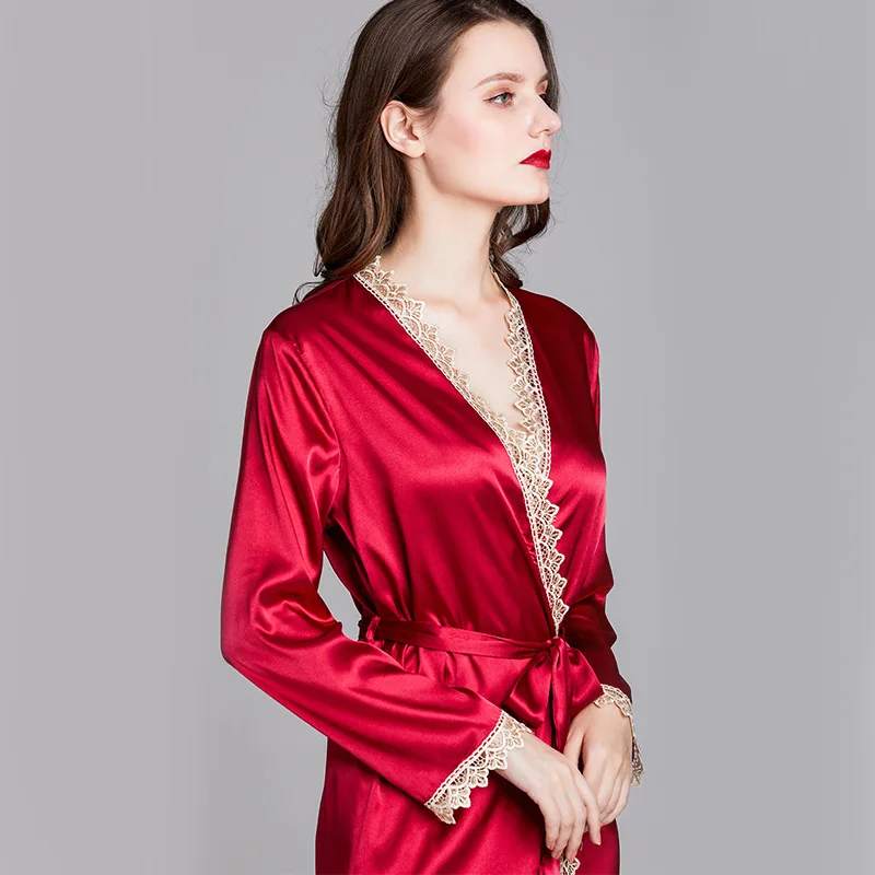 Women Long Solid Satin Robe Bridal Robe Bridesmaid Robes Lace Trim Wedding Robe Sleepwear Bathrobe Dressing Long Gowns
Women Long Solid Satin Robe Bridal Robe Bridesmaid Robes Lace Trim Wedding Robe Sleepwear Bathrobe Dressing Long Gowns