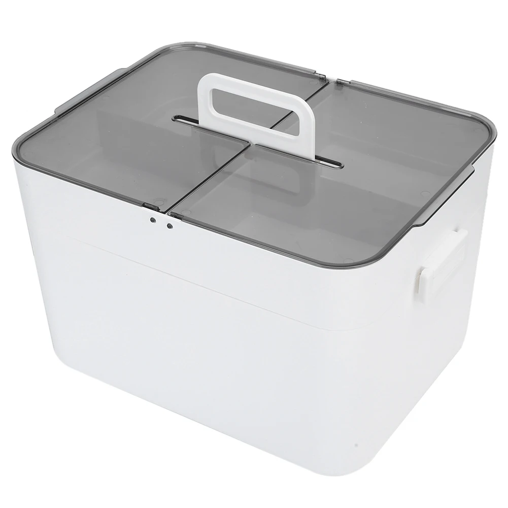 Storage Box Large Double‑Layer Office White Plastic Compartment Dustproof Medicine Chest
Storage Box Large Double‑Layer Office White Plastic Compartment Dustproof Medicine Chest