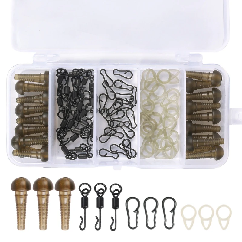80Pcs Carp Fishing Tackle Kit,Carp Fishing Equipment Fishing Gear Carp Fishing Hooks for Carp Bait Rigs
80Pcs Carp Fishing Tackle Kit,Carp Fishing Equipment Fishing Gear Carp Fishing Hooks for Carp Bait Rigs