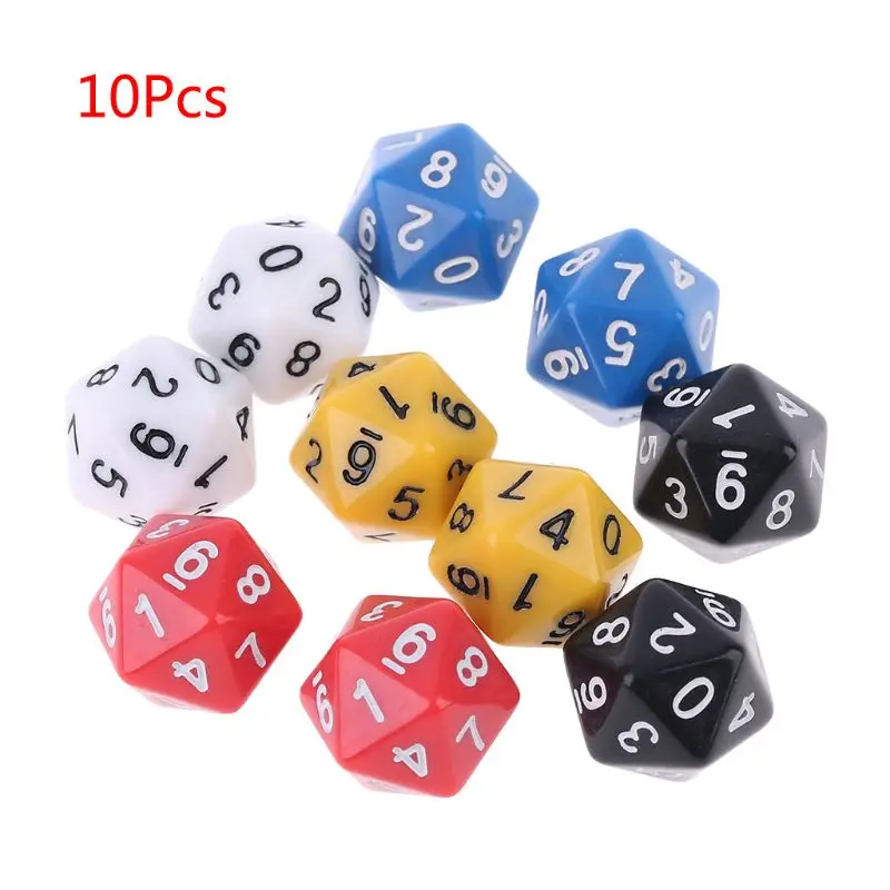 10pcs/set 20-Sided Dices Beads D20 Polyhedral Dices Numbers Dials Desktop Table Board Game Beads
10pcs/set 20-Sided Dices Beads D20 Polyhedral Dices Numbers Dials Desktop Table Board Game Beads