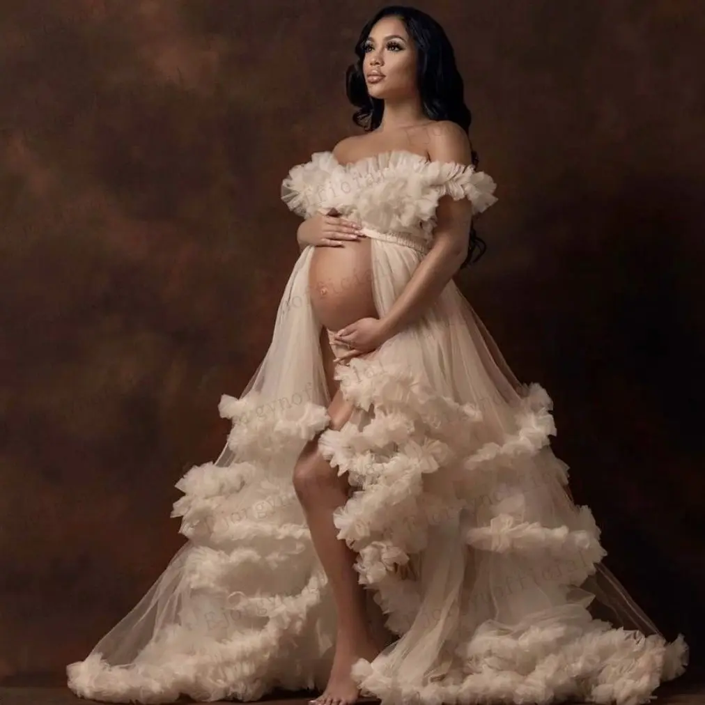 Off Shoulder Fashion Maternity Dresses For Photoshoot Ball Gown Puffy Babyshower Evening Gown High Quality Custom Made Pregnant
Off Shoulder Fashion Maternity Dresses For Photoshoot Ball Gown Puffy Babyshower Evening Gown High Quality Custom Made Pregnant