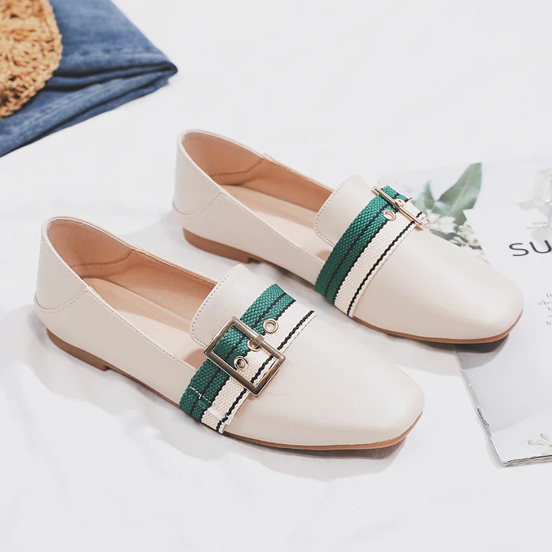 Johnature Women Shoes Casual Flats Slip-on Square Toe Solid Color Ladies Shoes 2021 New Autumn Buckle Shallow Woman Shoes
Johnature Women Shoes Casual Flats Slip-on Square Toe Solid Color Ladies Shoes 2021 New Autumn Buckle Shallow Woman Shoes