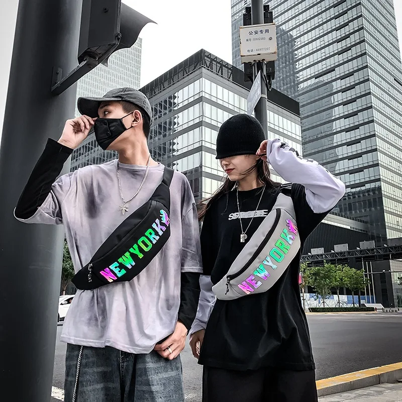 Hip-hop Reflective Solid Color Men's Crossbody Chest Bag Outdoor Waterproof Waist Bag Sports Bag for Men
Hip-hop Reflective Solid Color Men's Crossbody Chest Bag Outdoor Waterproof Waist Bag Sports Bag for Men