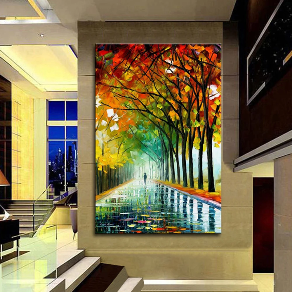 Hand Painted Palette Knife Tree Picture Modern Art Abstract Landscape Oil Painting on Canvas For Living Room Home Decor
Hand Painted Palette Knife Tree Picture Modern Art Abstract Landscape Oil Painting on Canvas For Living Room Home Decor
