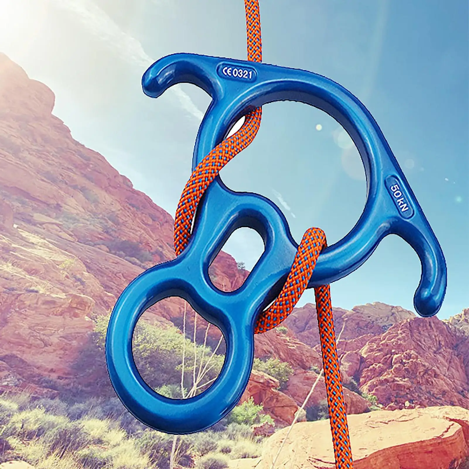 50KN Rescue 8 Shape Descender Gear Tool Descending Ring for Rock Climbing Training Aerial Yoga Outdoor Climbing Fall Arrester
50KN Rescue 8 Shape Descender Gear Tool Descending Ring for Rock Climbing Training Aerial Yoga Outdoor Climbing Fall Arrester