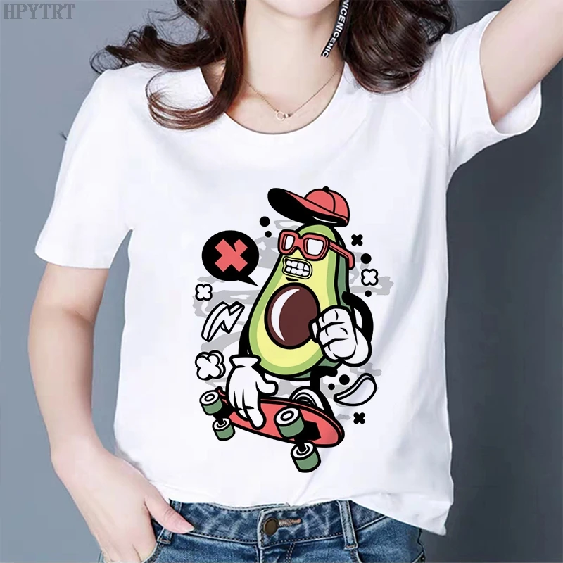 Fashion Hipster Cartoon Avocado Short Sleeve T Shirt New Summer Women Harajuku T-shirt Korean Tshirt Tops Tees Female Clothing
Fashion Hipster Cartoon Avocado Short Sleeve T Shirt New Summer Women Harajuku T-shirt Korean Tshirt Tops Tees Female Clothing