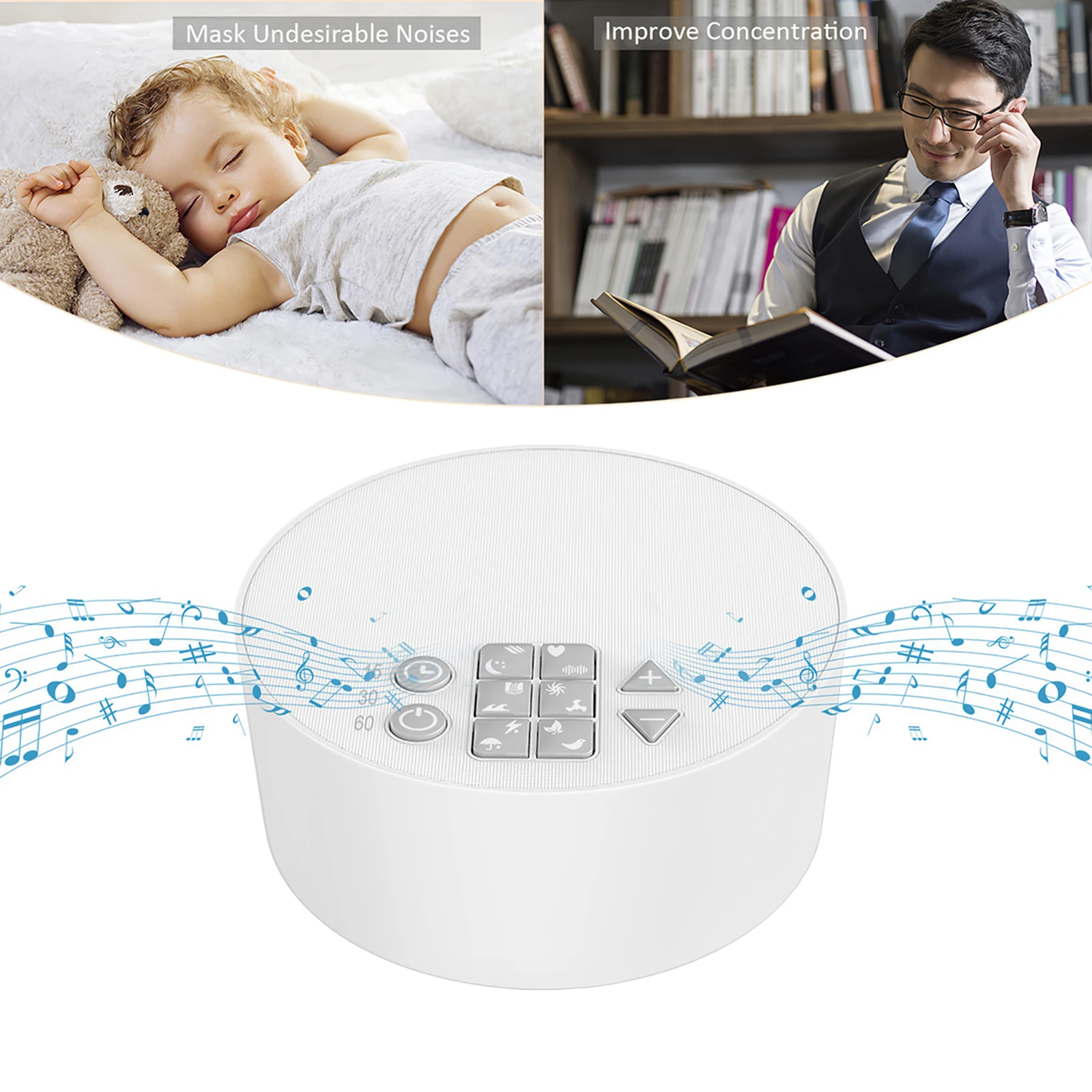 Sleep Sound Machine USB Rechargeable Timed Shutdown White Noise Machine For Sleeping Relaxation For Baby Adult Office Trave
Sleep Sound Machine USB Rechargeable Timed Shutdown White Noise Machine For Sleeping Relaxation For Baby Adult Office Trave