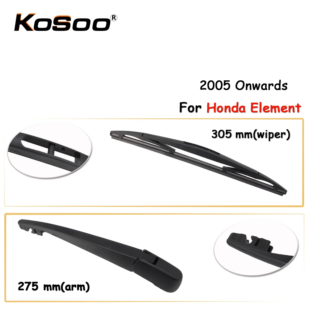Щетка стеклоочистителя KOSOO для заднего стекла бортовая щетка Honda Element 305 мм 2005 г.