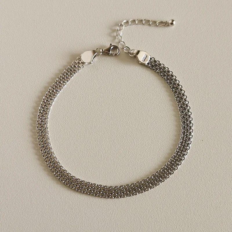 Real 925 Sterling Silver Imitation Lace Weave Bracelets for Women High Quality Minimalist Flat Wide Chain Silver 925 Bracelets
Real 925 Sterling Silver Imitation Lace Weave Bracelets for Women High Quality Minimalist Flat Wide Chain Silver 925 Bracelets
