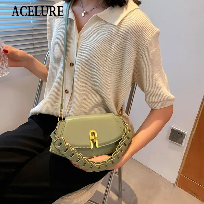 ACELURE Fashion Solid Color Shoulder Bags for Women Half Round Shape Small Messenger Bags Ladies PU Leather Shopping Purse Flap
ACELURE Fashion Solid Color Shoulder Bags for Women Half Round Shape Small Messenger Bags Ladies PU Leather Shopping Purse Flap