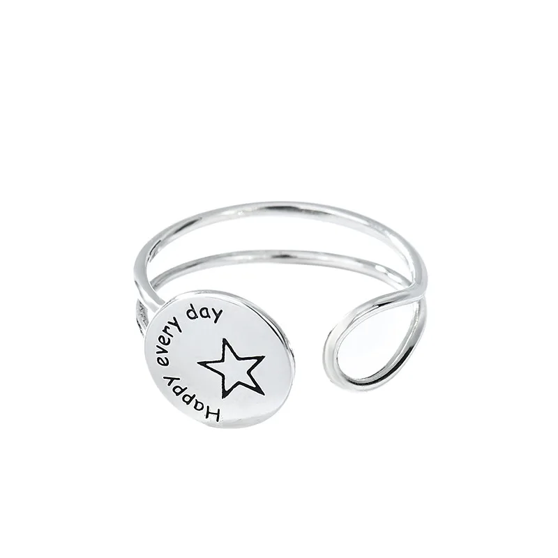 s925 Silver Double layer Rings Star Vintage Silver Open Ring For Women Delicate Ring Gothic Wedding Party Fine Jewelry Gift
s925 Silver Double layer Rings Star Vintage Silver Open Ring For Women Delicate Ring Gothic Wedding Party Fine Jewelry Gift
