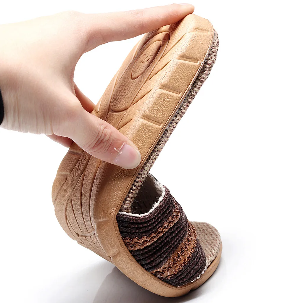 SAGACE Men's Slippers Fashion Anti-slip Linen Home Indoor Casual Shoes Men Open Toe Flat Shoes Beach winter slippers men Bedroom
SAGACE Men's Slippers Fashion Anti-slip Linen Home Indoor Casual Shoes Men Open Toe Flat Shoes Beach winter slippers men Bedroom