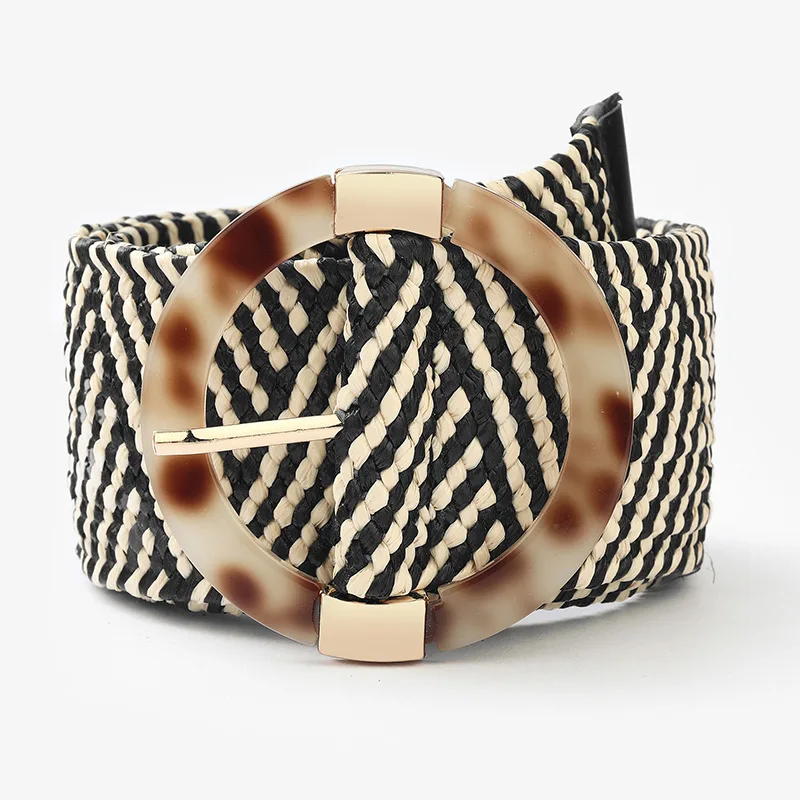 Bohemian Wide Belt Summer Wooden Buckle Wild Braided Belt Female Round Plastic Buckle Linen Weave Women Fake Straw Waist Belt
Bohemian Wide Belt Summer Wooden Buckle Wild Braided Belt Female Round Plastic Buckle Linen Weave Women Fake Straw Waist Belt
