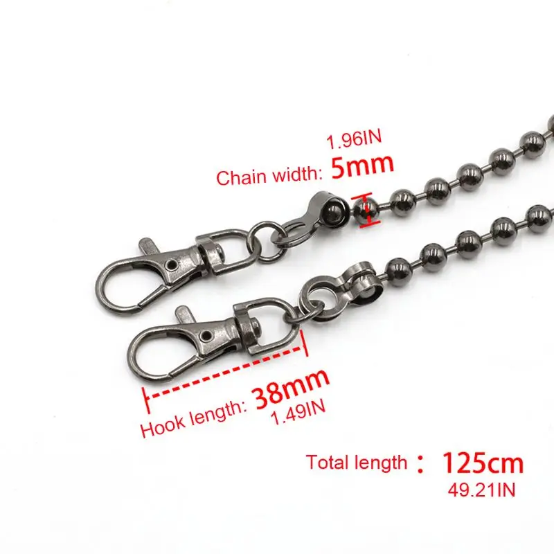 DIY Beads Chain Strap Handbag Chains Accessories Purse Shoulder Crossbody Replacement Straps with Metal Buckles
DIY Beads Chain Strap Handbag Chains Accessories Purse Shoulder Crossbody Replacement Straps with Metal Buckles