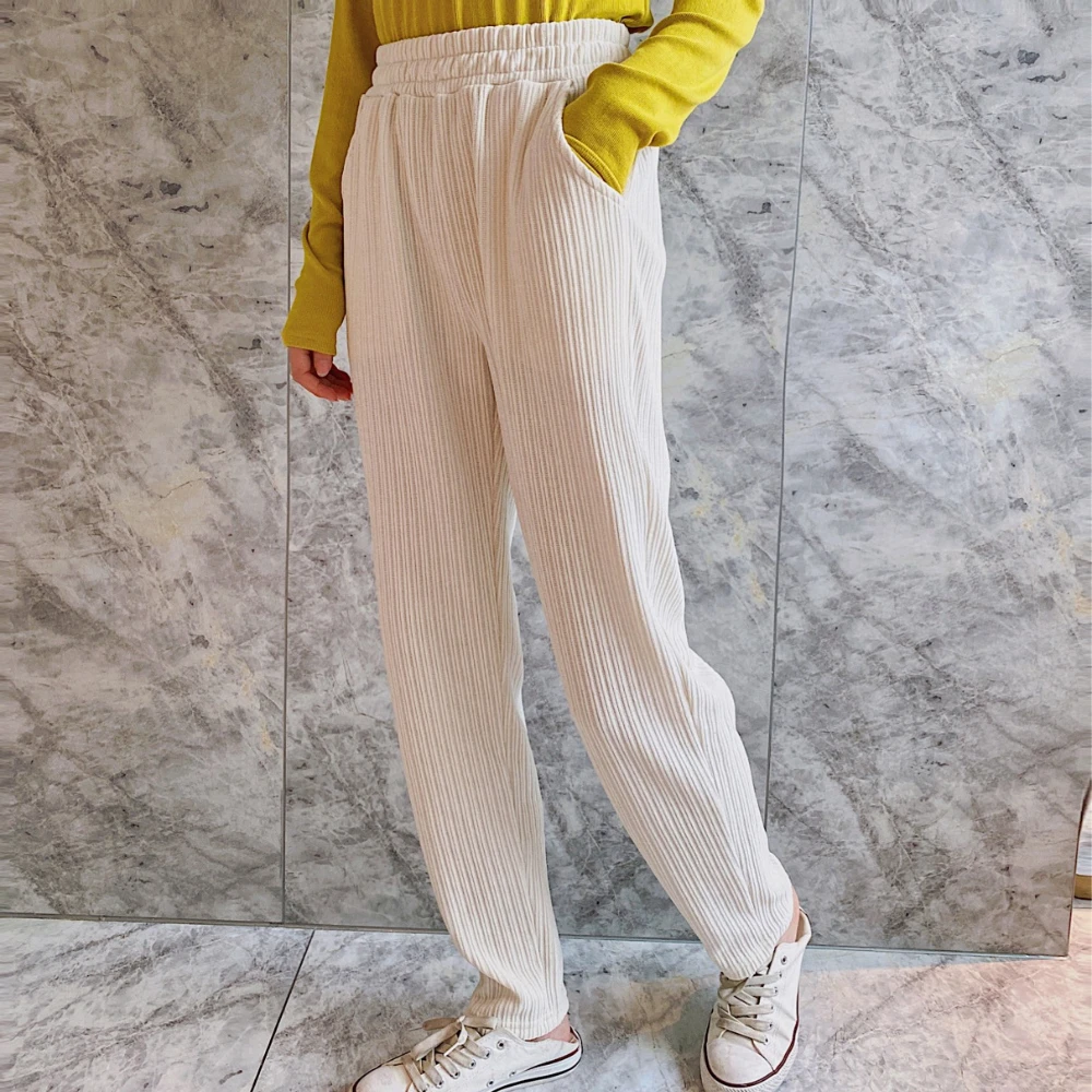 Streetwear Korean Slim Elasticated Trousers Spring Autumn Ribbed Pants Y2k Casual Sweatpants Baggy Straight Leg High Waist Pants
Streetwear Korean Slim Elasticated Trousers Spring Autumn Ribbed Pants Y2k Casual Sweatpants Baggy Straight Leg High Waist Pants