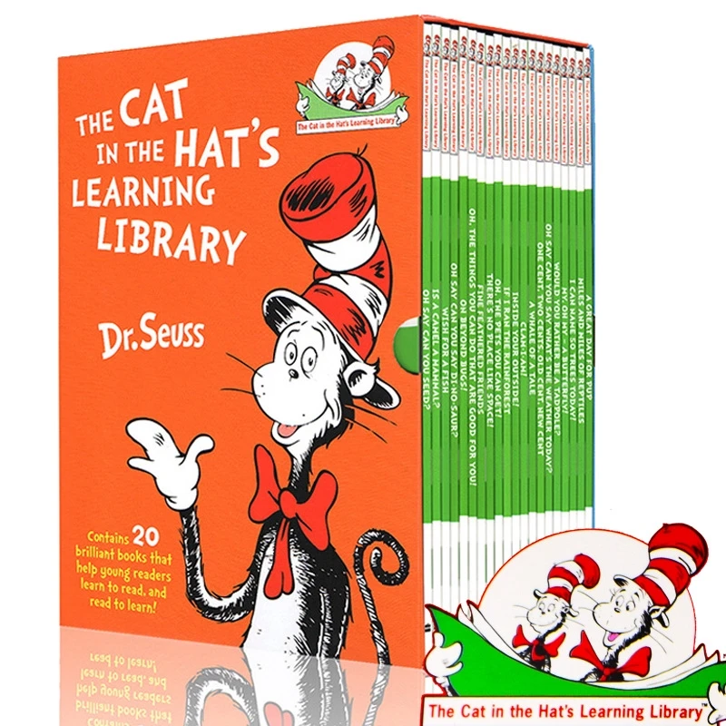 NEW 20 Books/Set Dr Seuss Cat In The Hats Learning Library English Story Books for Children Coloring Book Aprendendo Brinquedos
NEW 20 Books/Set Dr Seuss Cat In The Hats Learning Library English Story Books for Children Coloring Book Aprendendo Brinquedos