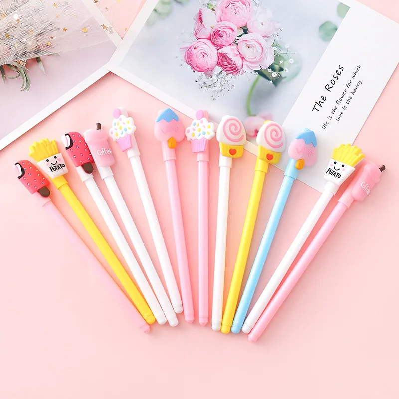 36 pcs/lot Creative Snacks Gel Pens Cute 0.5 mm Black Ink neutral Pen School writing Supplies Stationery Promotional gift
36 pcs/lot Creative Snacks Gel Pens Cute 0.5 mm Black Ink neutral Pen School writing Supplies Stationery Promotional gift