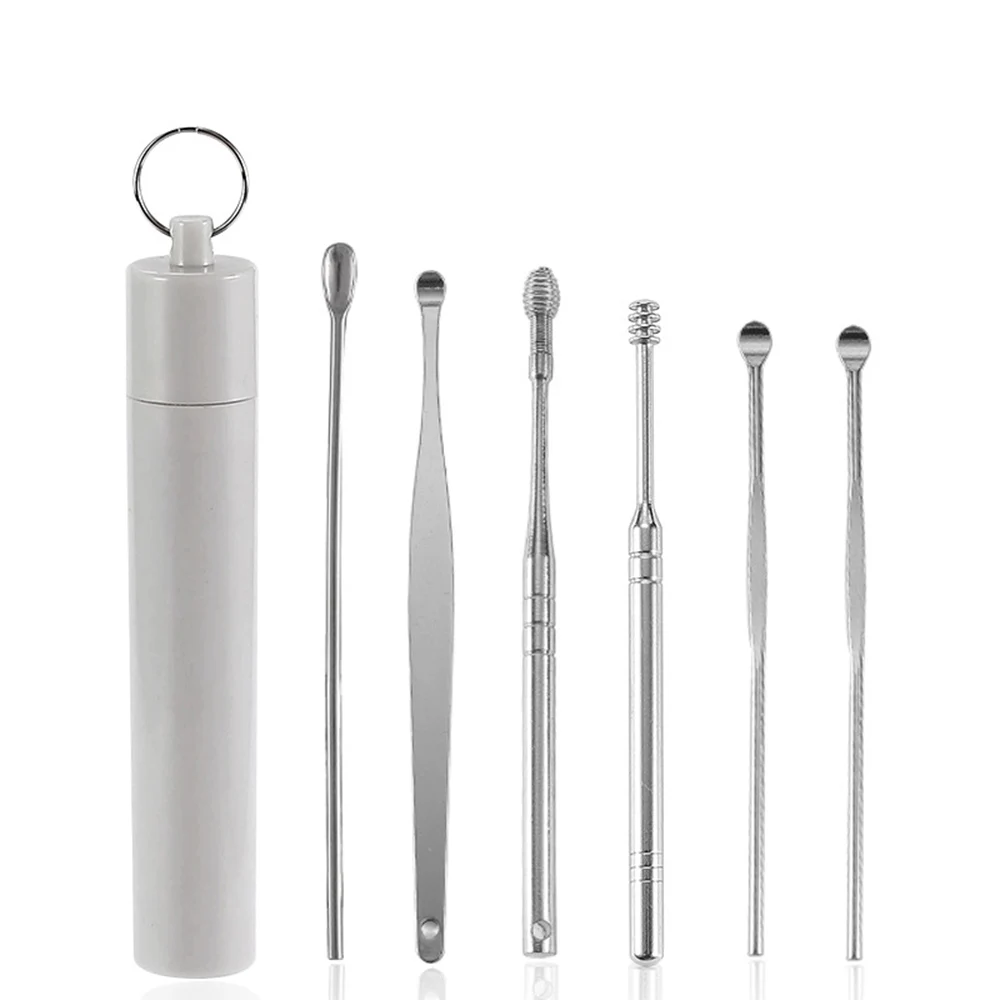 6 Pcs/set Stainless Steel Spiral Ear Pick Spoon Ear Wax Removal Cleaner Multifunction Portable Ear Pick Ear Care Beauty Tools
6 Pcs/set Stainless Steel Spiral Ear Pick Spoon Ear Wax Removal Cleaner Multifunction Portable Ear Pick Ear Care Beauty Tools