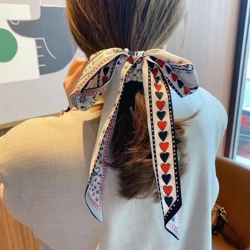 2pcs/set Bowknot Silk Hair Scrunchies Women Pearls Elastic Hair Bands Ponytail Holder Scarf Rubber Rope Hair Accessories
2pcs/set Bowknot Silk Hair Scrunchies Women Pearls Elastic Hair Bands Ponytail Holder Scarf Rubber Rope Hair Accessories