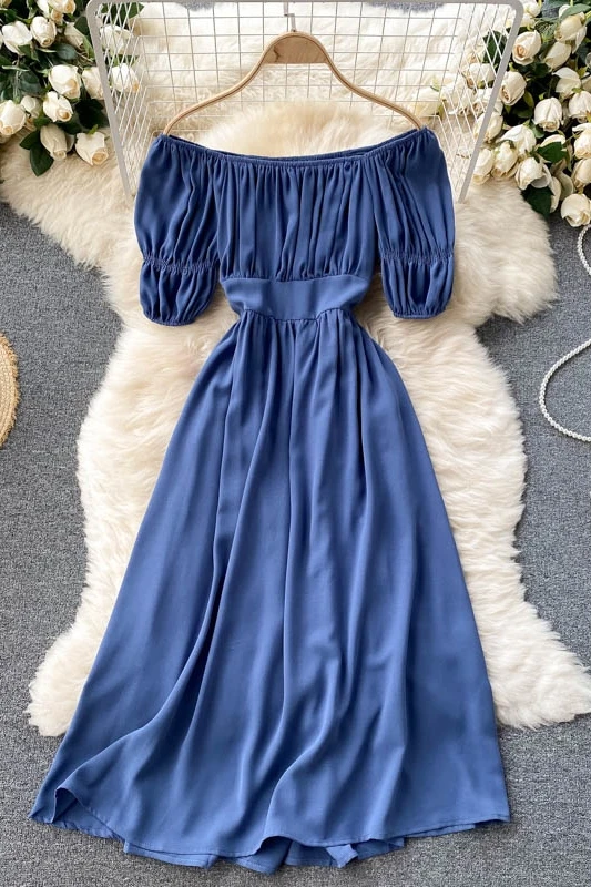 Long, Gentle, Folds, Folds, Square Collar, Temperament, Waist, Thin, Thin Women's Summer Dress
Long, Gentle, Folds, Folds, Square Collar, Temperament, Waist, Thin, Thin Women's Summer Dress