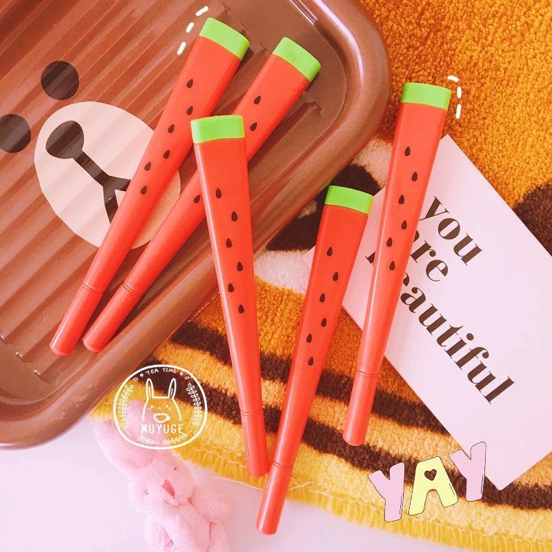 Cute Student Stationery Red Watermelon Pen Friut Pen Black Pen Office Supplies Stationery Gifts 0.5mm
Cute Student Stationery Red Watermelon Pen Friut Pen Black Pen Office Supplies Stationery Gifts 0.5mm