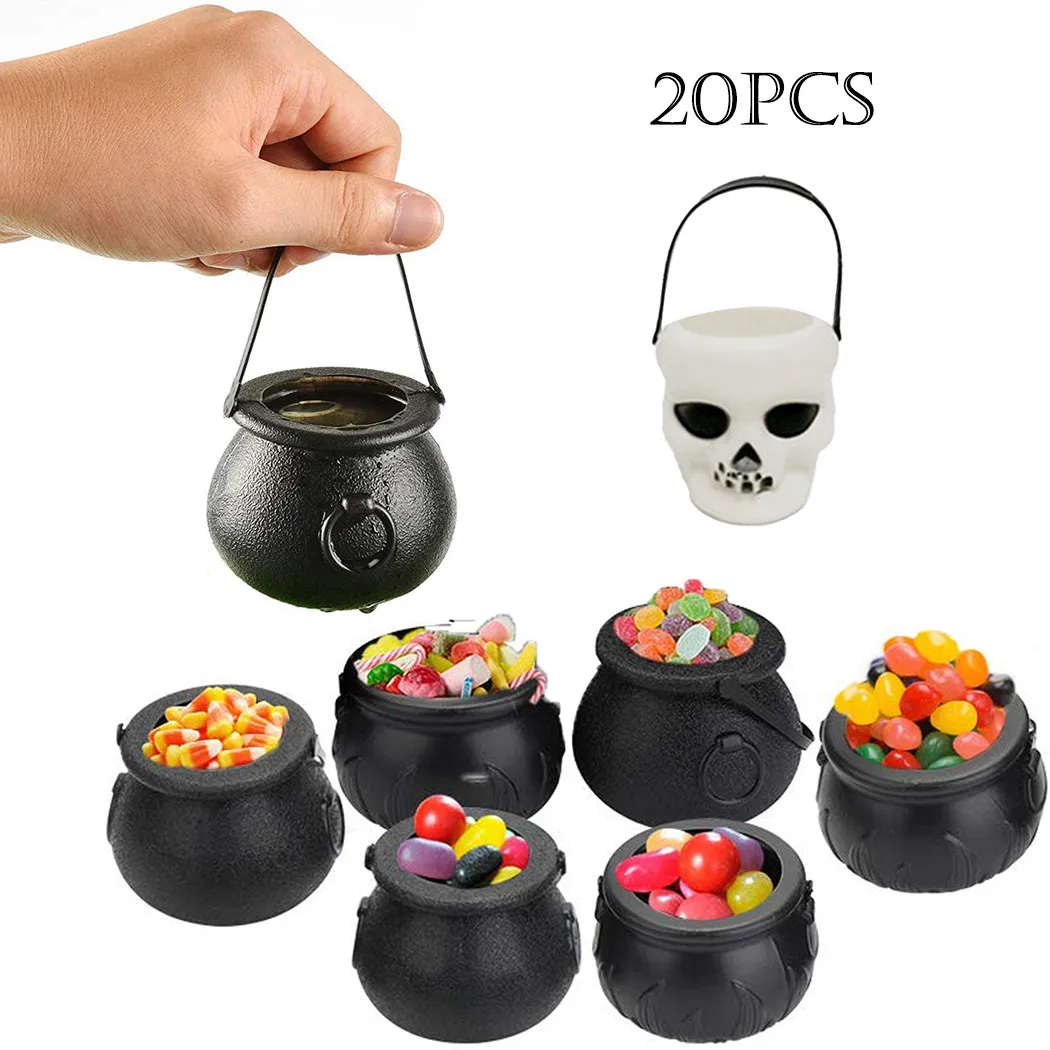 20pcs Halloween Candy Pot DIY Halloween Mini Novelty Candy Holder Pot With Handle Bucket Halloween Themed Birthday Party Decor
20pcs Halloween Candy Pot DIY Halloween Mini Novelty Candy Holder Pot With Handle Bucket Halloween Themed Birthday Party Decor
