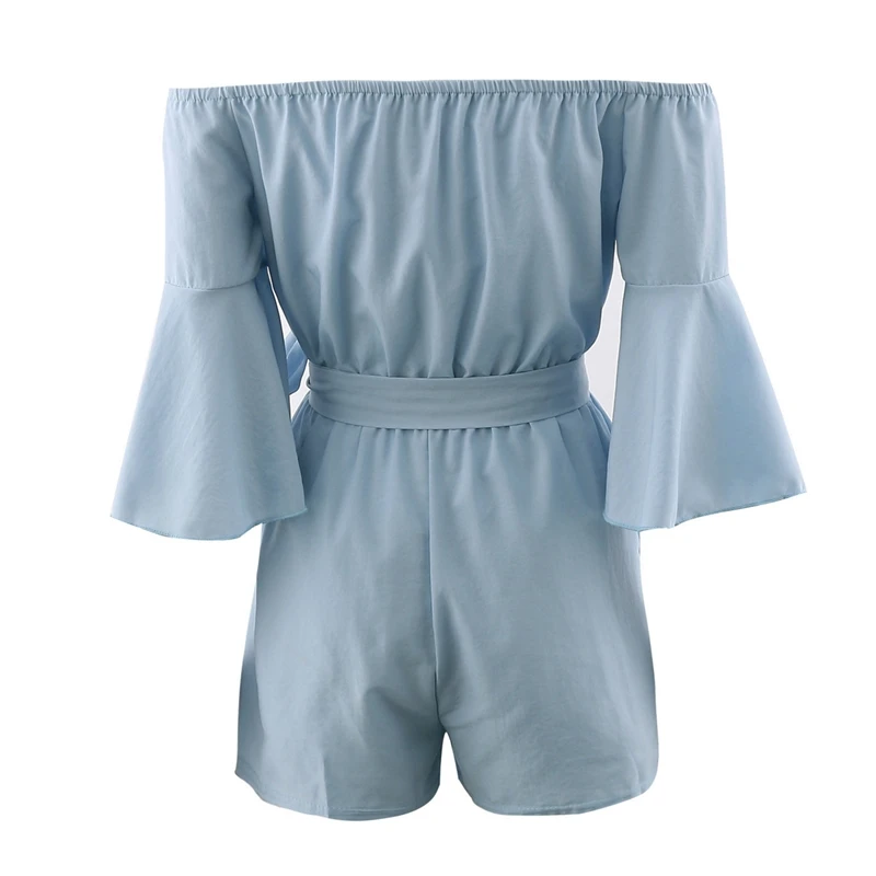 Oufisun Summer Sexy Off Shoulder Slim Jumpsuits Fashion Lace Up Slash Neck Playsuits Casual Solid Flare Sleeve Womens Jumpsuit
Oufisun Summer Sexy Off Shoulder Slim Jumpsuits Fashion Lace Up Slash Neck Playsuits Casual Solid Flare Sleeve Womens Jumpsuit