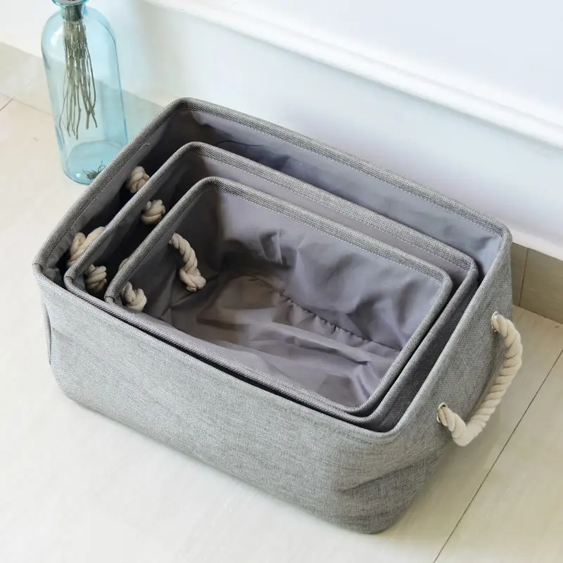 Imitation Linen Hand Basket Thick Cotton Rope Thick Eva Lining Clothes Storage Sundries Storage Basket Family Laundry Tools 
Imitation Linen Hand Basket Thick Cotton Rope Thick Eva Lining Clothes Storage Sundries Storage Basket Family Laundry Tools