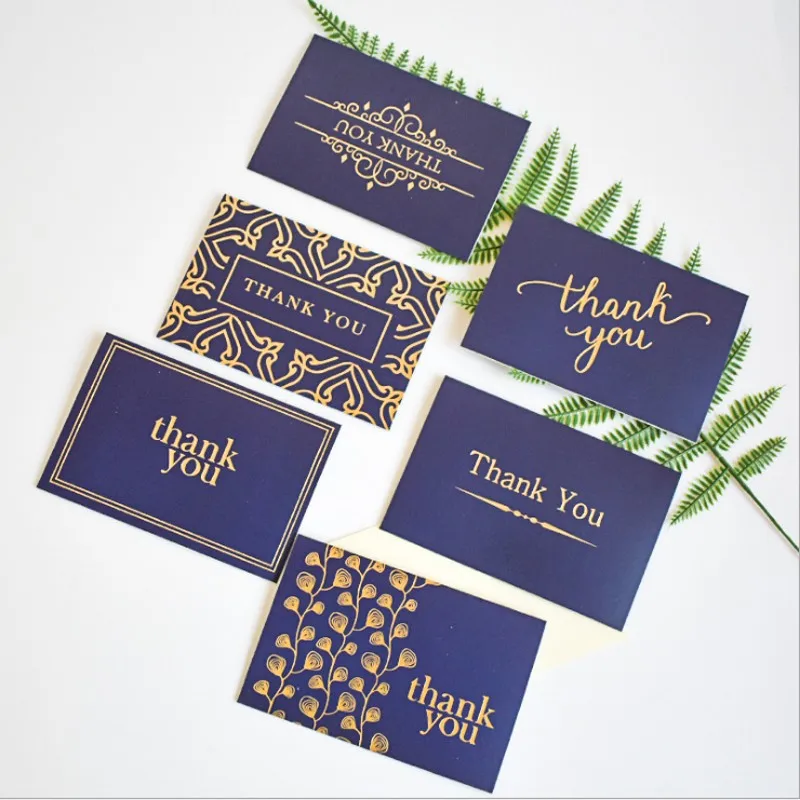 30pcs Dark blue hot stamping thank you business card thank you half fold card with white envelope Free shipping
30pcs Dark blue hot stamping thank you business card thank you half fold card with white envelope Free shipping