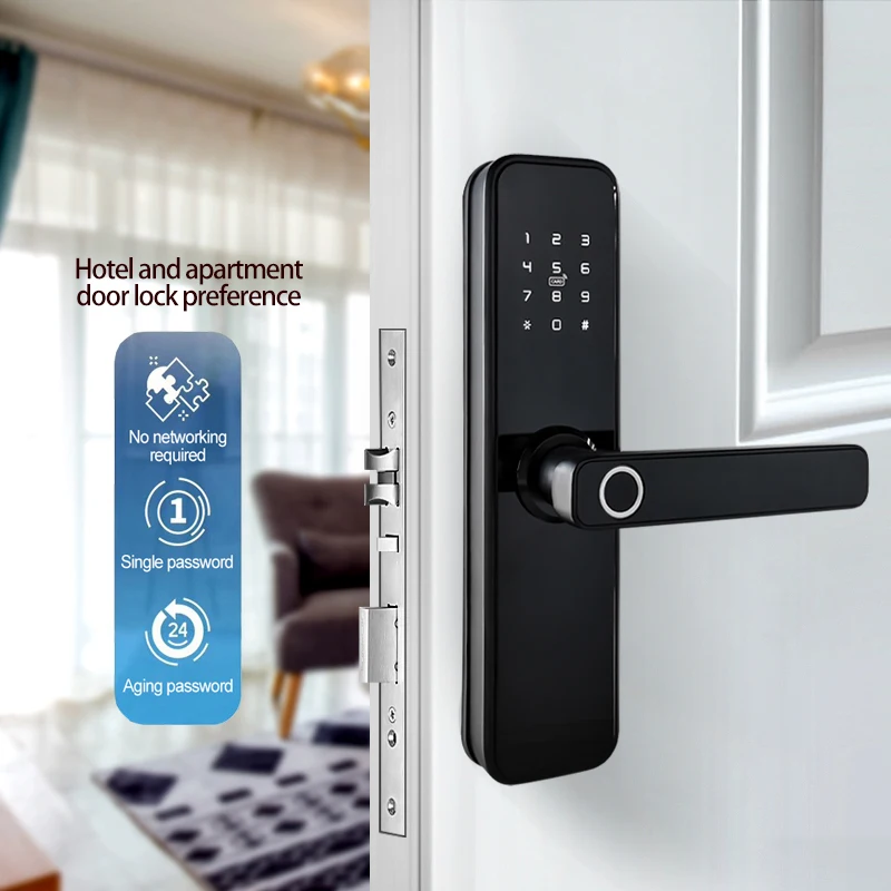 Black X5 Electronic Lock Waterproof Biometric Fingerprint Door Locks Bluetooth Digital Keypad Door Lock TTlock App Smart Lock
Black X5 Electronic Lock Waterproof Biometric Fingerprint Door Locks Bluetooth Digital Keypad Door Lock TTlock App Smart Lock