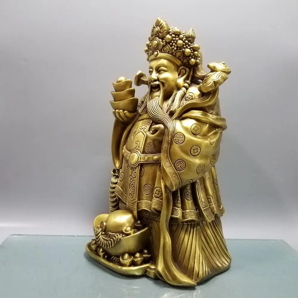 wedding decoration Lucky China Seikos bronze Ingot God of Wealth Statue The God of Wealth Cornucopia Carving Means Lucky Fortune
wedding decoration Lucky China Seikos bronze Ingot God of Wealth Statue The God of Wealth Cornucopia Carving Means Lucky Fortune