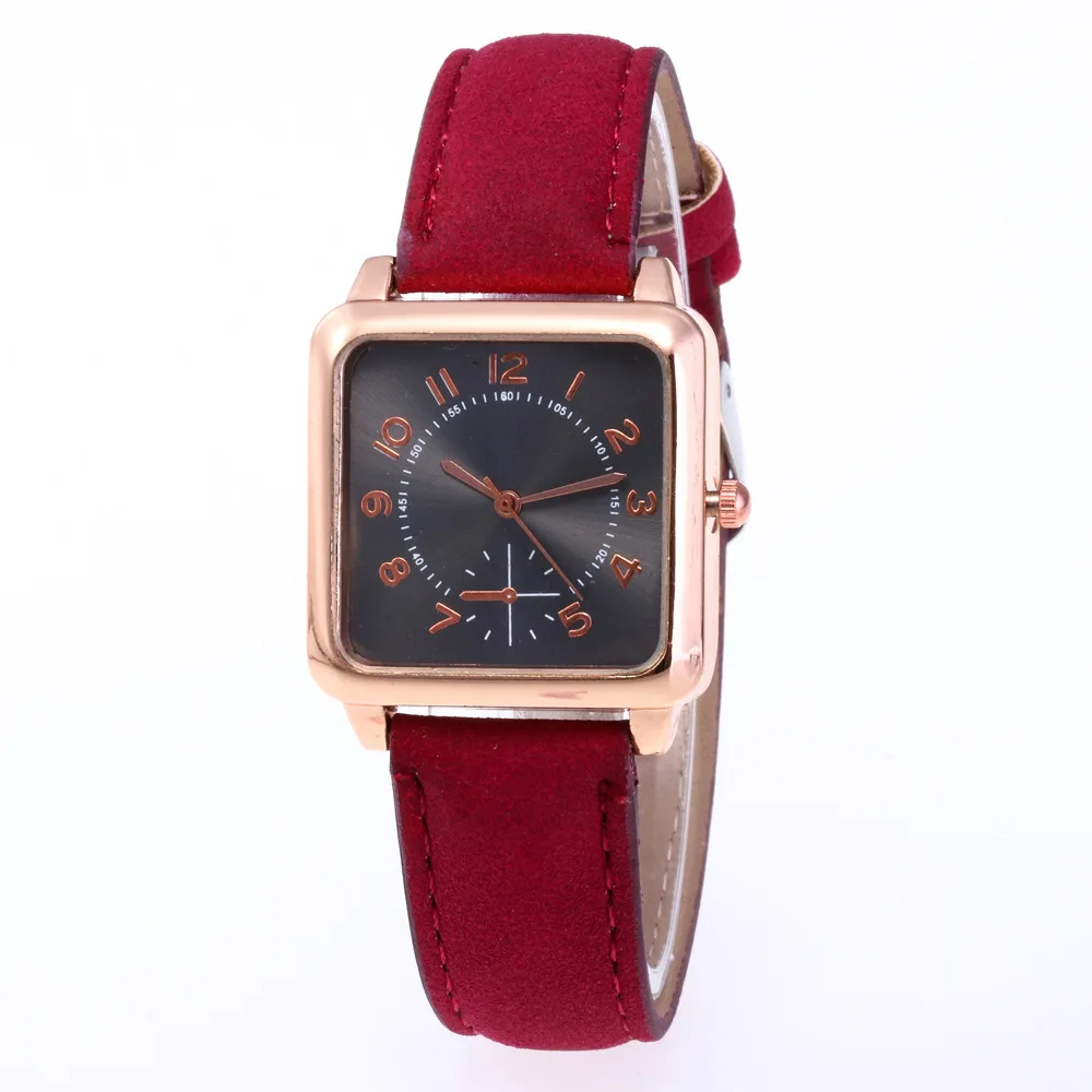 Luxury Ladies Watch Simple Read Arabic Numerals Red Leather Strap Square Watch For Women Wrist Watch Women Quartz Watches Gift
Luxury Ladies Watch Simple Read Arabic Numerals Red Leather Strap Square Watch For Women Wrist Watch Women Quartz Watches Gift