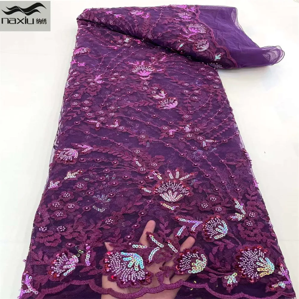 Madison Luxury Handmade Beads Lace Fabric French Wedding Dress Latest Nigeria Embroidery White Good Price With Sequins New
Madison Luxury Handmade Beads Lace Fabric French Wedding Dress Latest Nigeria Embroidery White Good Price With Sequins New