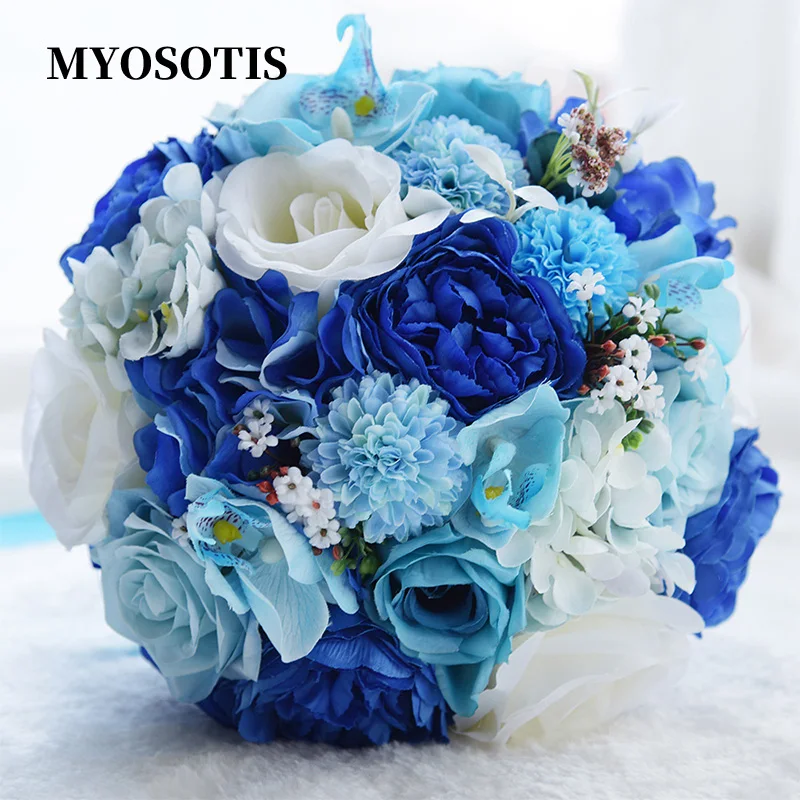 Beautiful Blue White Color Bridal Bridesmaid Flower wedding Bouquet Artificial Flower Rose Marriage Hand Accessories
Beautiful Blue White Color Bridal Bridesmaid Flower wedding Bouquet Artificial Flower Rose Marriage Hand Accessories