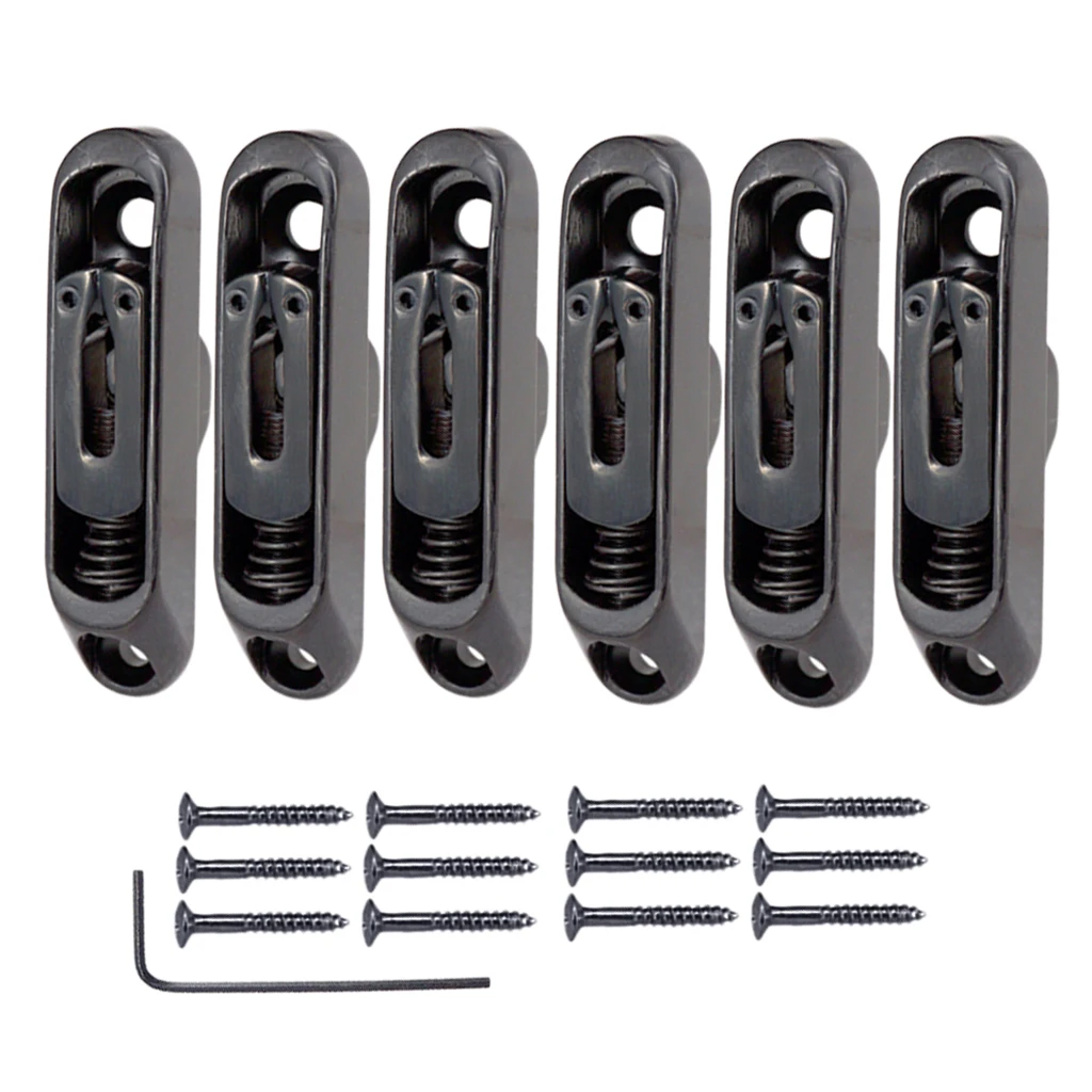 Tooyful 6 Pcs Single Individual Bridge Saddles Tailpiece with Screws Wrench Set for 6 String Electric Guitar Bass Parts
Tooyful 6 Pcs Single Individual Bridge Saddles Tailpiece with Screws Wrench Set for 6 String Electric Guitar Bass Parts