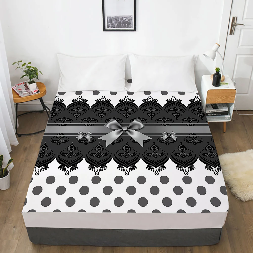 Elastic fitted sheet Bed sheet With An Elastic Band 150/180/200/160*200 Mattress Cover Bed cover 1pc Bowknot black
Elastic fitted sheet Bed sheet With An Elastic Band 150/180/200/160*200 Mattress Cover Bed cover 1pc Bowknot black