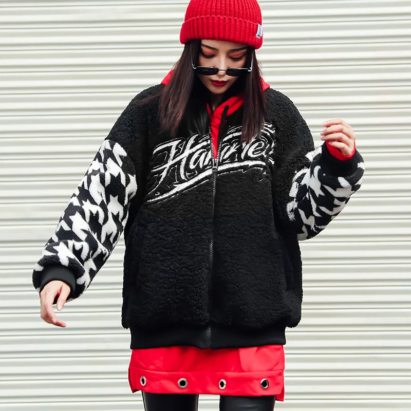 Neatie kiddie Autumn Winter New Korean Plush Coat Women Loose Thick Flocking Long-Sleeved Street Hipster Outwear Color Parka 
Neatie kiddie Autumn Winter New Korean Plush Coat Women Loose Thick Flocking Long-Sleeved Street Hipster Outwear Color Parka