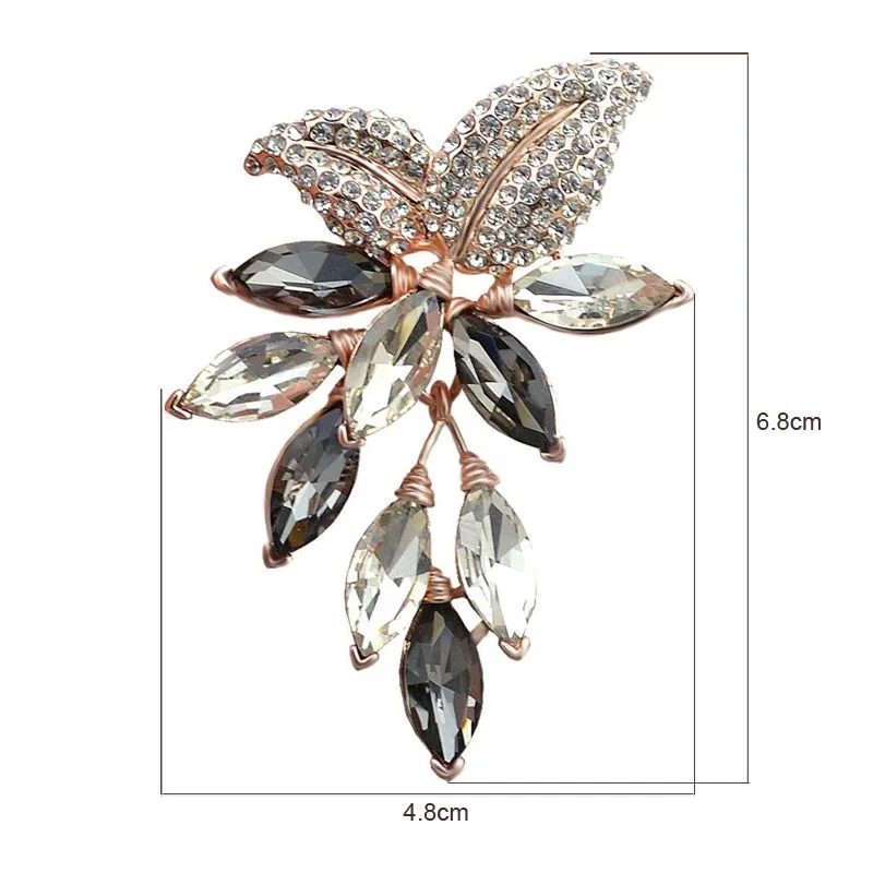 

Big Crystal Flower Large Brooch Grape Pins and Brooches Wedding Jewelry Bijouterie Corsage Dress Coat Accessories