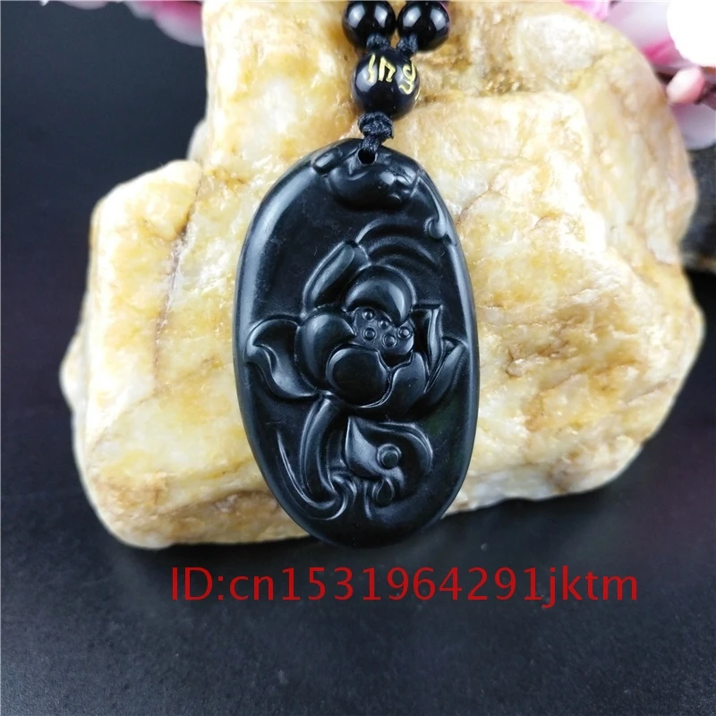 Black Jewelry Natural for Pendant Carved Chinese Amulet Jade Necklace Obsidian Charm Green Accessories Gifts Men Lotus
Black Jewelry Natural for Pendant Carved Chinese Amulet Jade Necklace Obsidian Charm Green Accessories Gifts Men Lotus